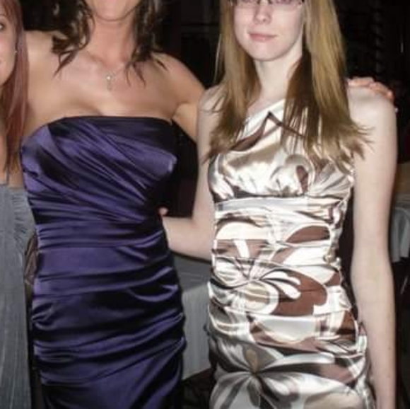 XXS Satin purple midi dress - Picture 2 of 2